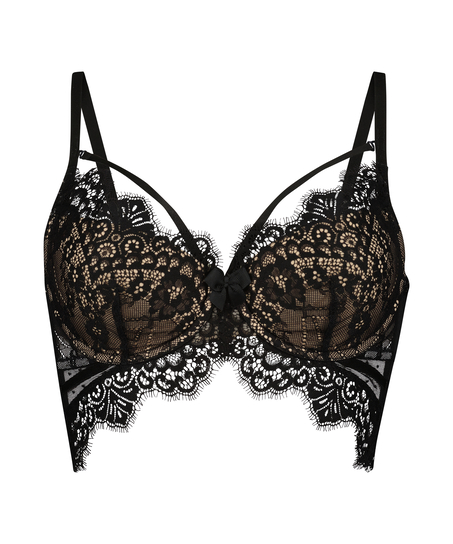 Soutien-gorge &agrave; armatures pr&eacute;form&eacute; longline Marilee, Noir