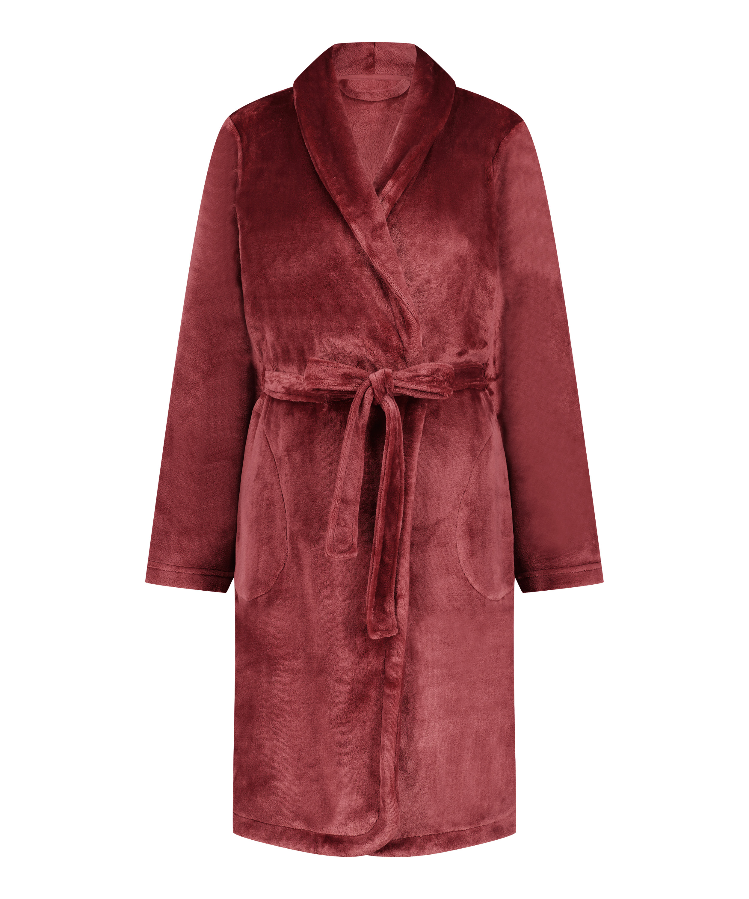 Kurzer Bademantel Fleece, Rose, main