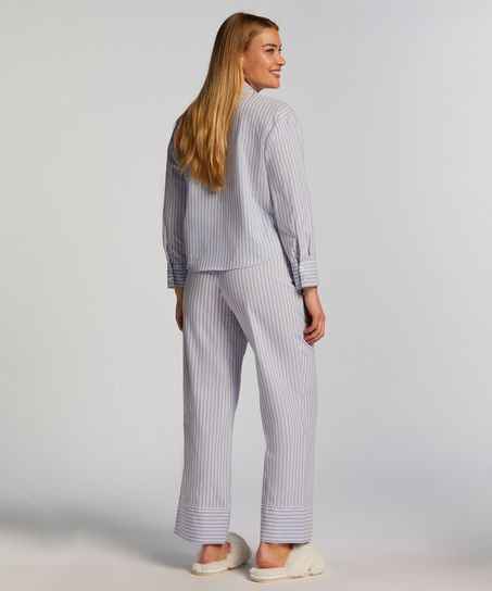 Pyjama-Oberteil aus Baumwolle , Blau