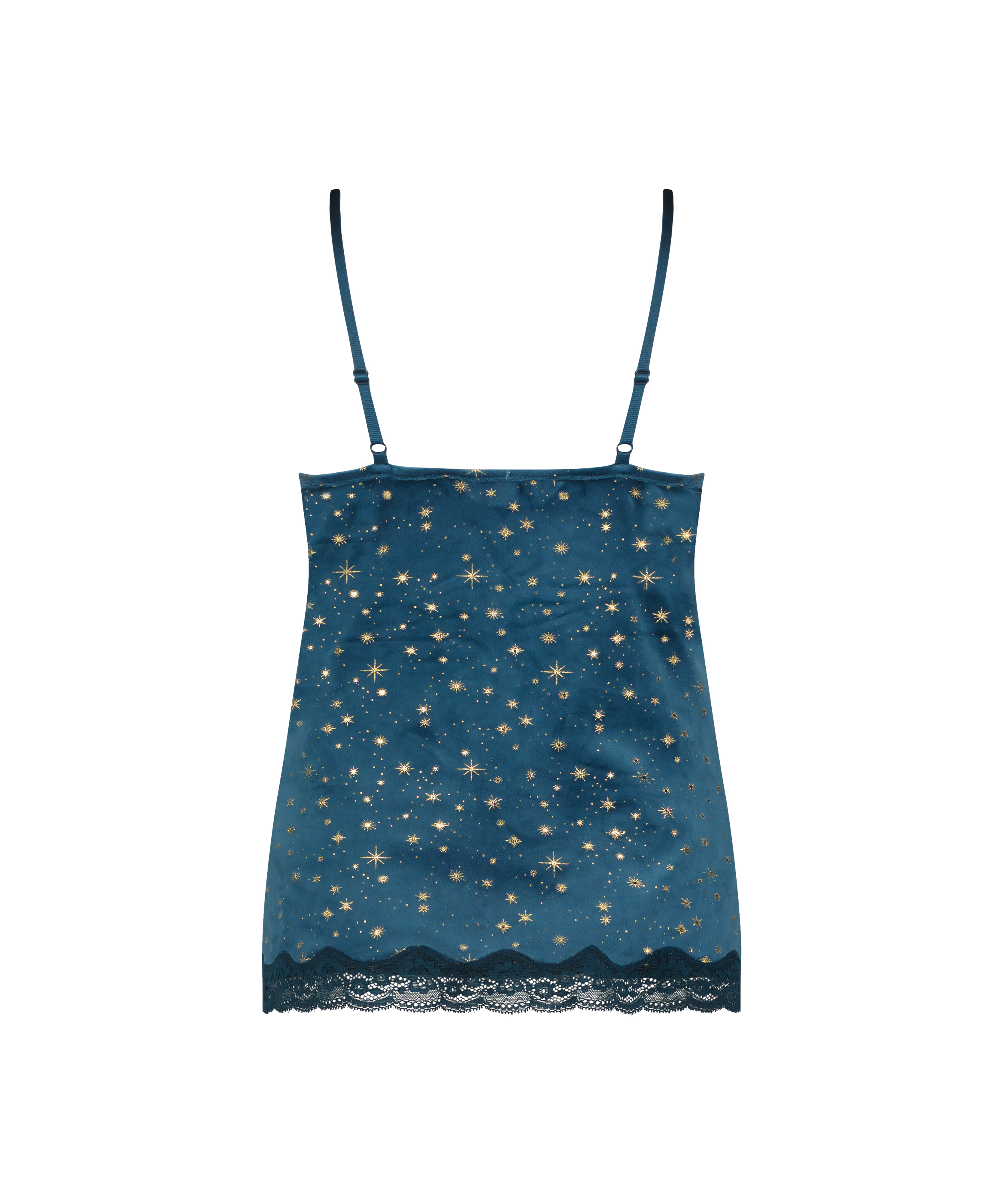 Cami Velours Lace, Blau, main