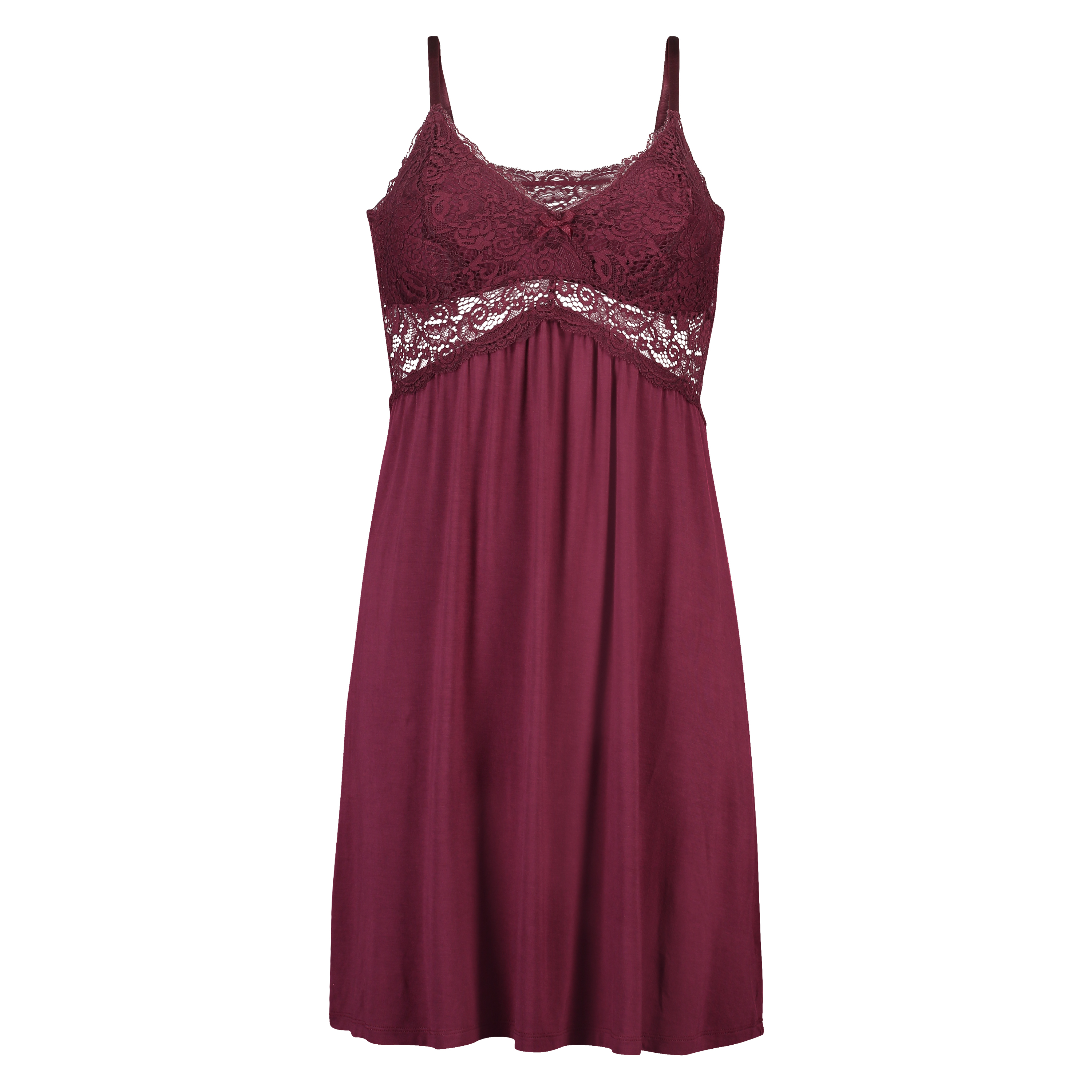 Jersey lace slipdress, Rot, main