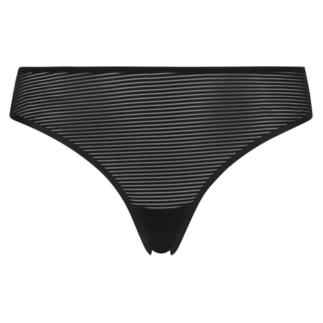 Invisible String Stripe Mesh, Schwarz
