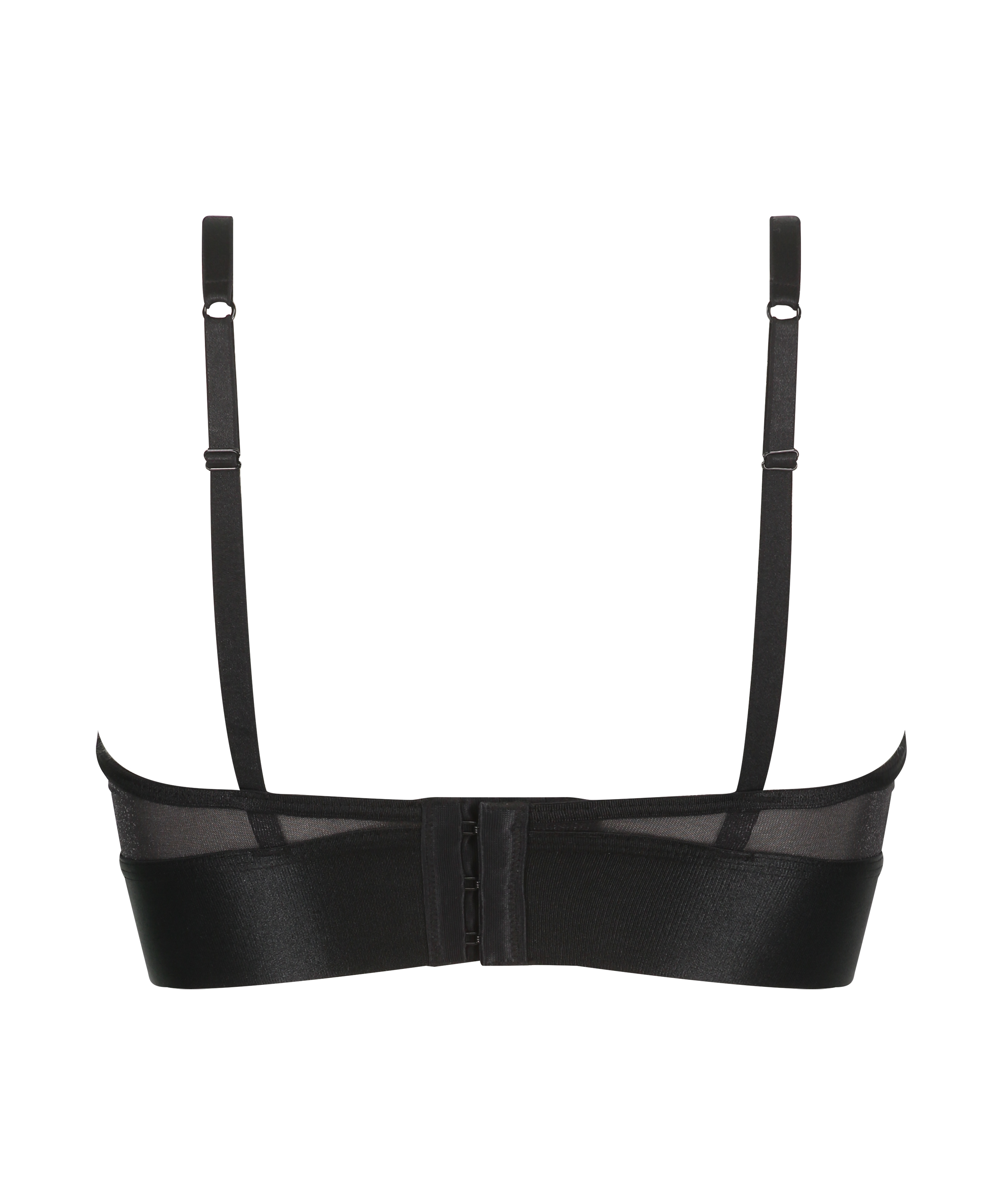 Mesh-Bralette Glossy, Schwarz, main