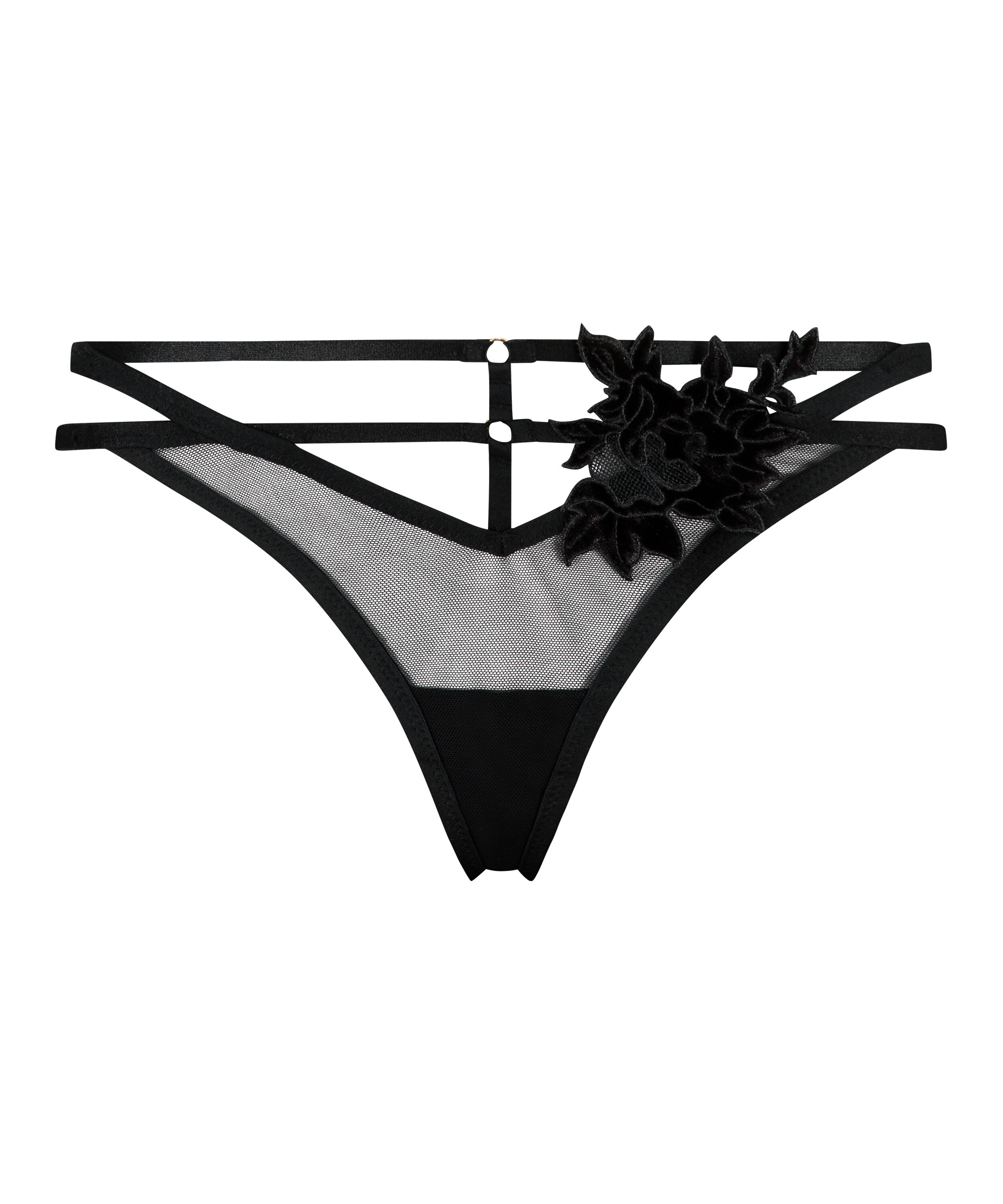 String tanga Effie, Noir