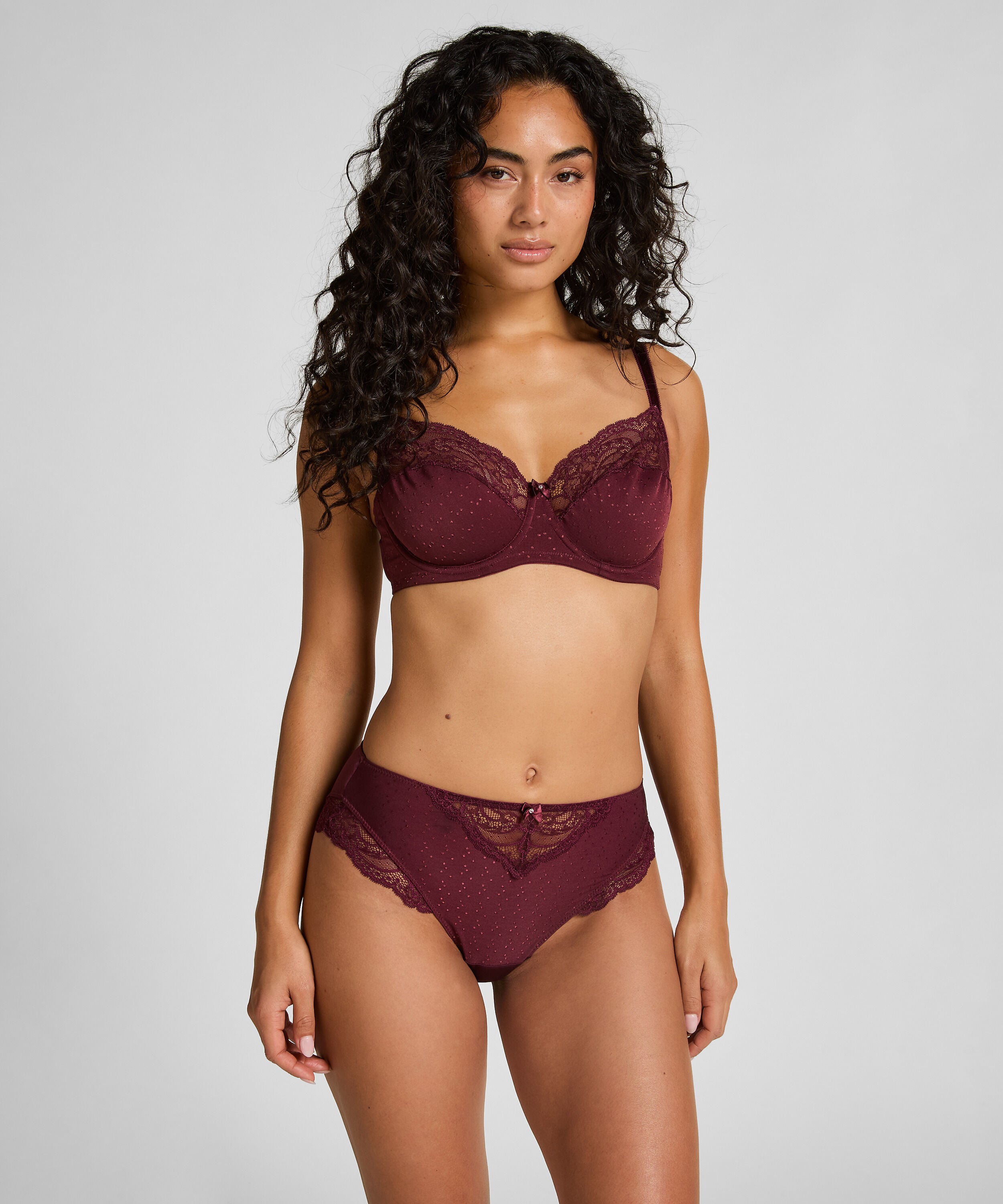 Slip taille haute Sophie, Rouge