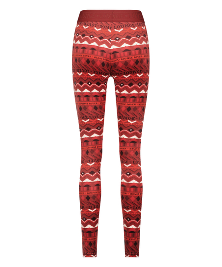 Velours-Leggings, Rot