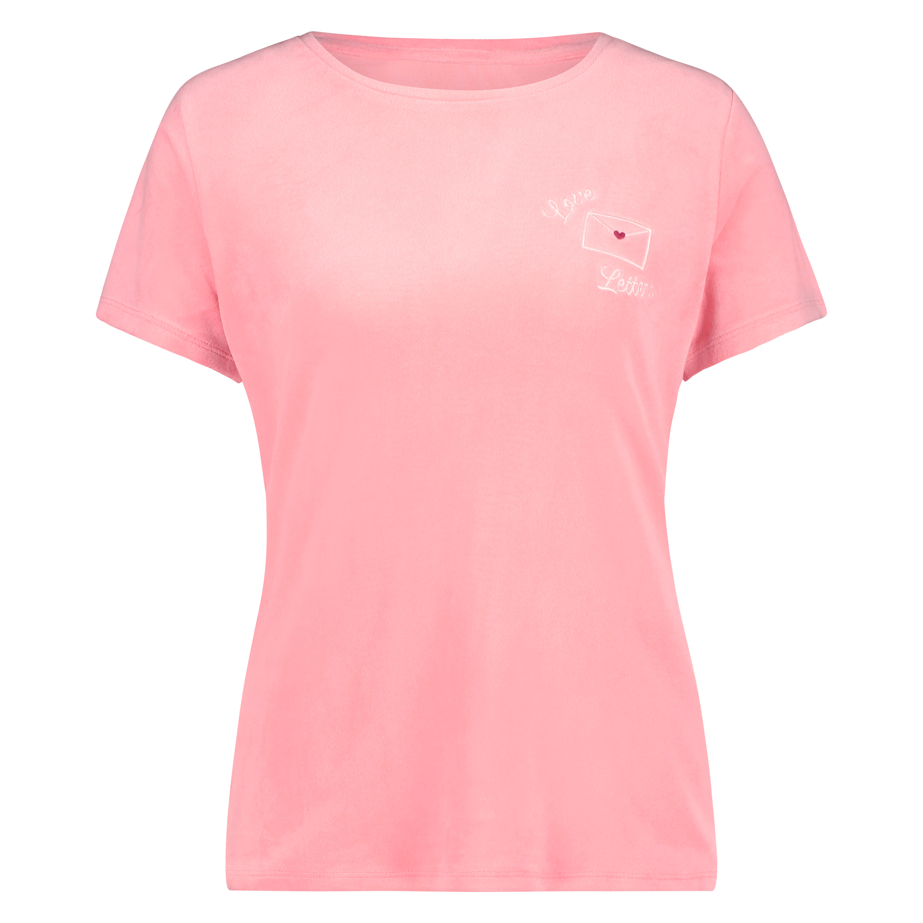 Top velours manches courtes, Rose, main