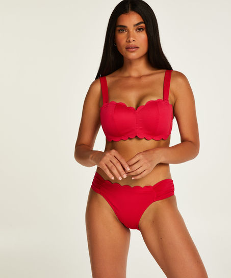 Bandeau Bikini-Oberteil Scallop, Rose