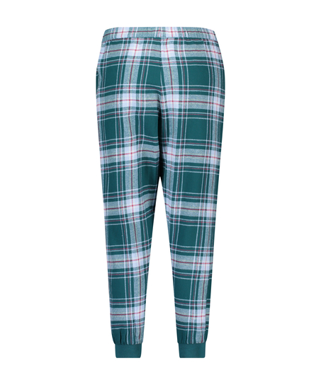 Petite Pyjamahose Twill Check, Blau