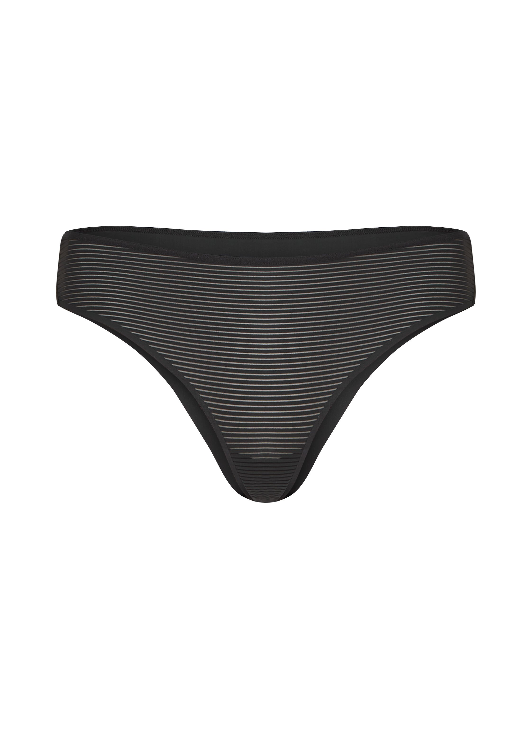 Invisible Brazilian Stripe Mesh, Schwarz