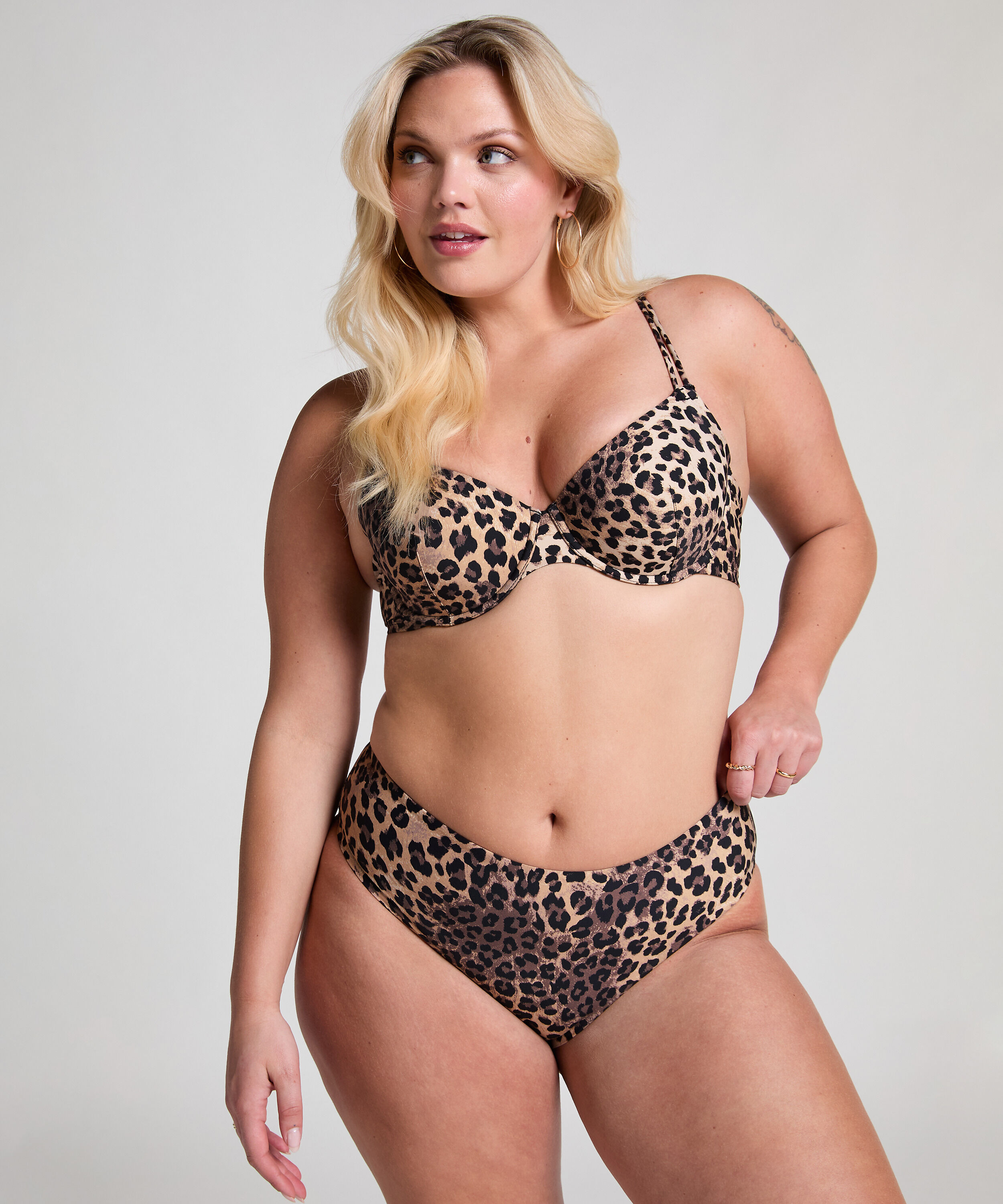 Bas de bikini taille moyenne Animalia Rio, marron