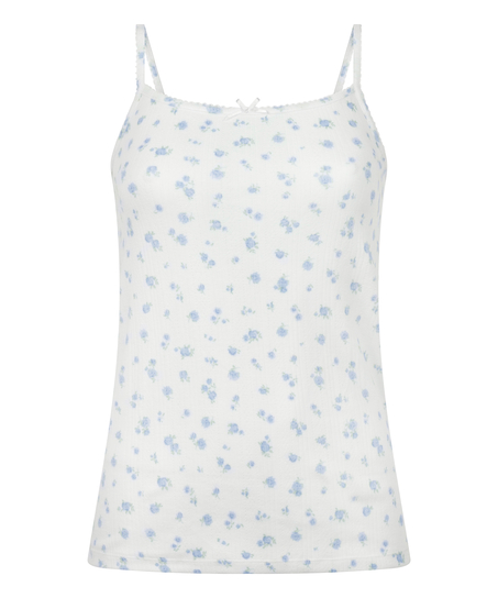 Pointelle-Camisole, Weiß