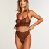 Brassi&egrave;re longline Sexy Mesh, Marron