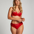 Slip taille haute Sophie, Rouge