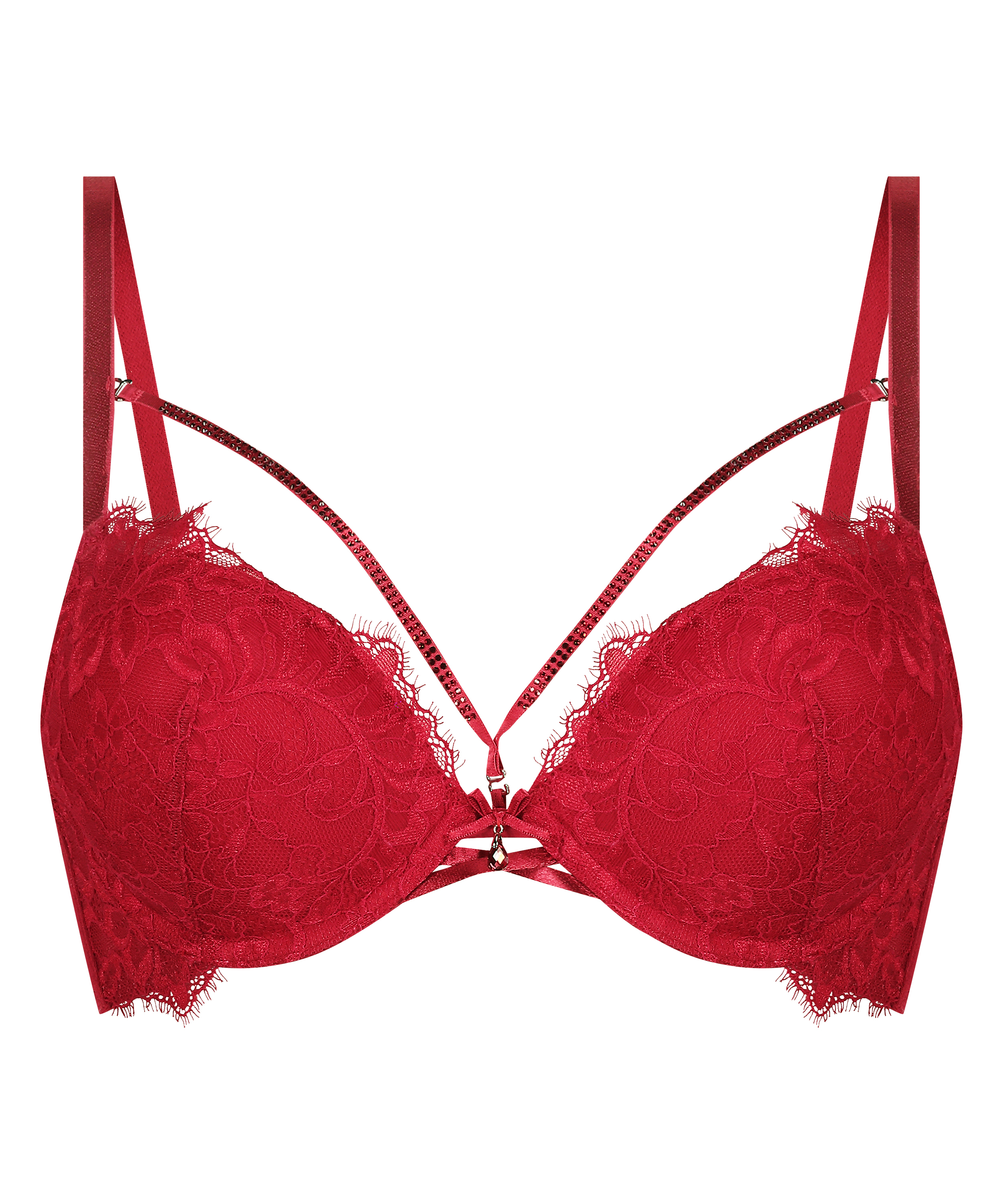 Soutien-gorge à armatures maximiseur préformé Charlotta, Rouge, main