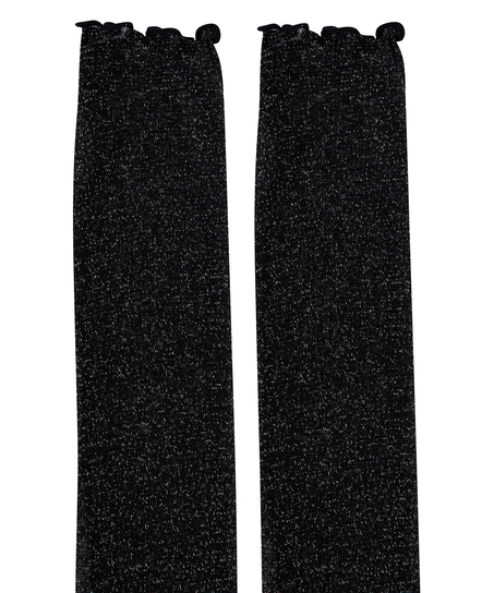 Socken Glitter, Schwarz
