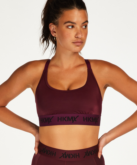 HKMX Sport-BH The Crop Logo Level 1, Lila