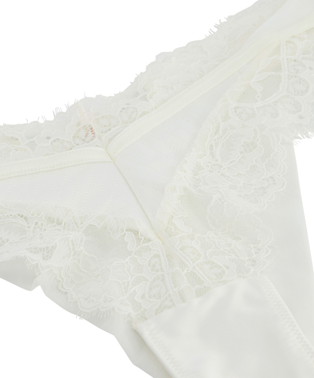 Slip brésilien échancré Erika, Blanc