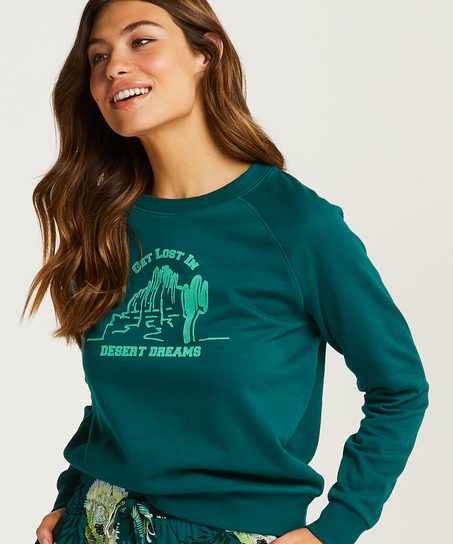 Langarm-Top Sweat Desert, Grau