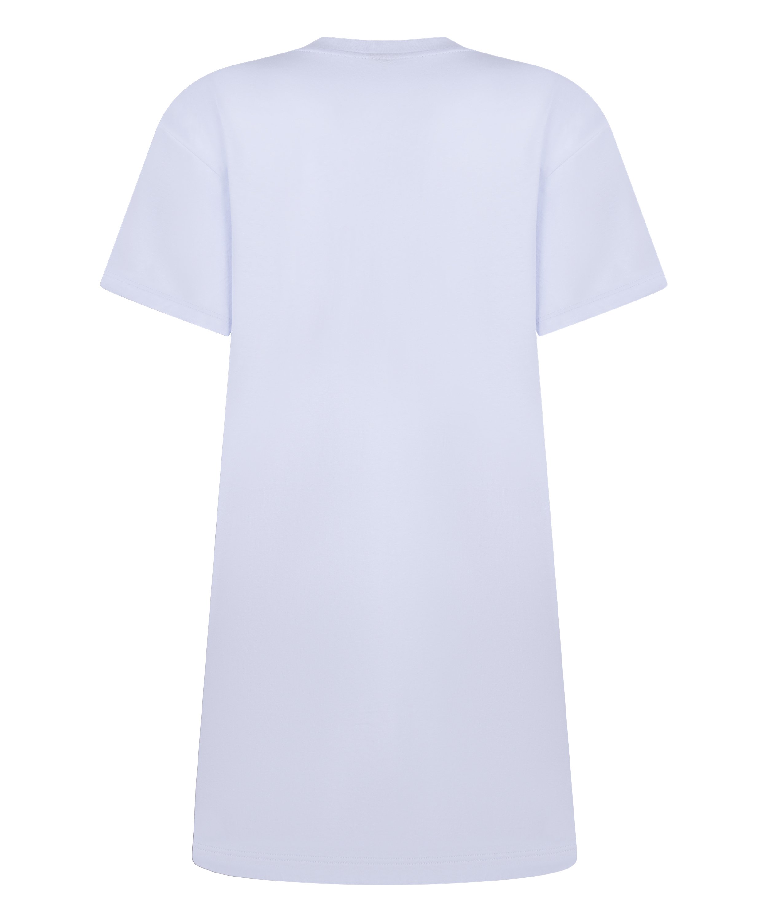 Chemise de nuit col rond, Bleu, main