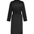 Peignoir en polaire satin&eacute;e, Noir