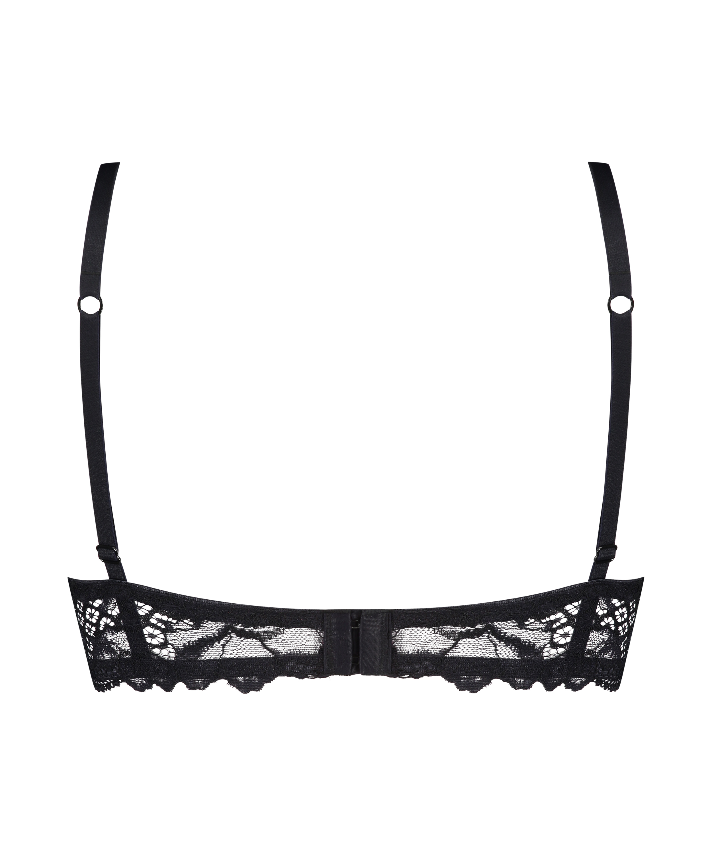 Soutien-gorge long rembourr&eacute; sans armatures Chloe, Noir, main