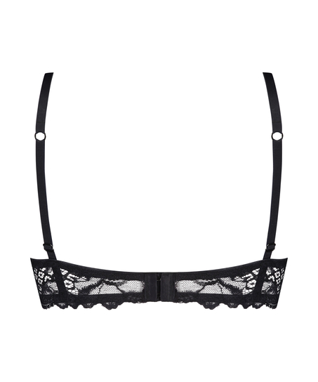 Soutien-gorge long rembourr&eacute; sans armatures Chloe, Noir