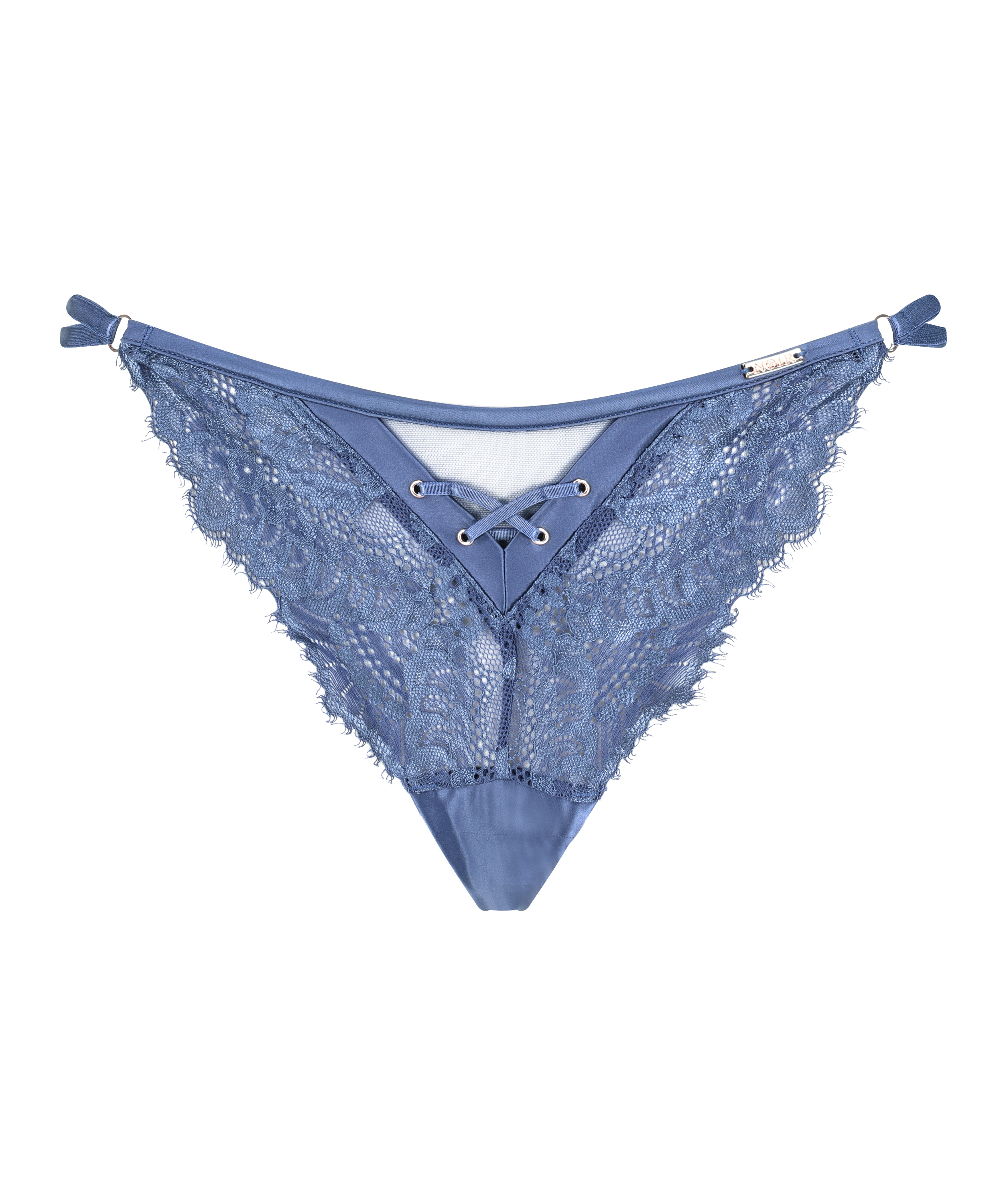 Tanga taille haute Daan, Bleu, main