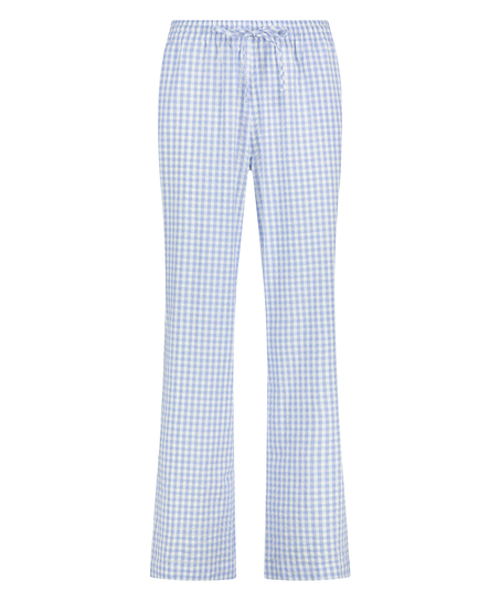 Pyjamahose Baumwolle, Blau