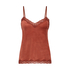 Camisole velours Dentelle, Marron
