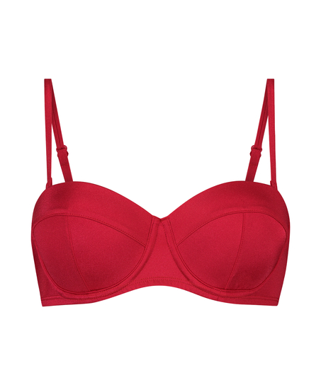 Haut de maillot de bain push-up rembourré à armatures Lola, Rouge