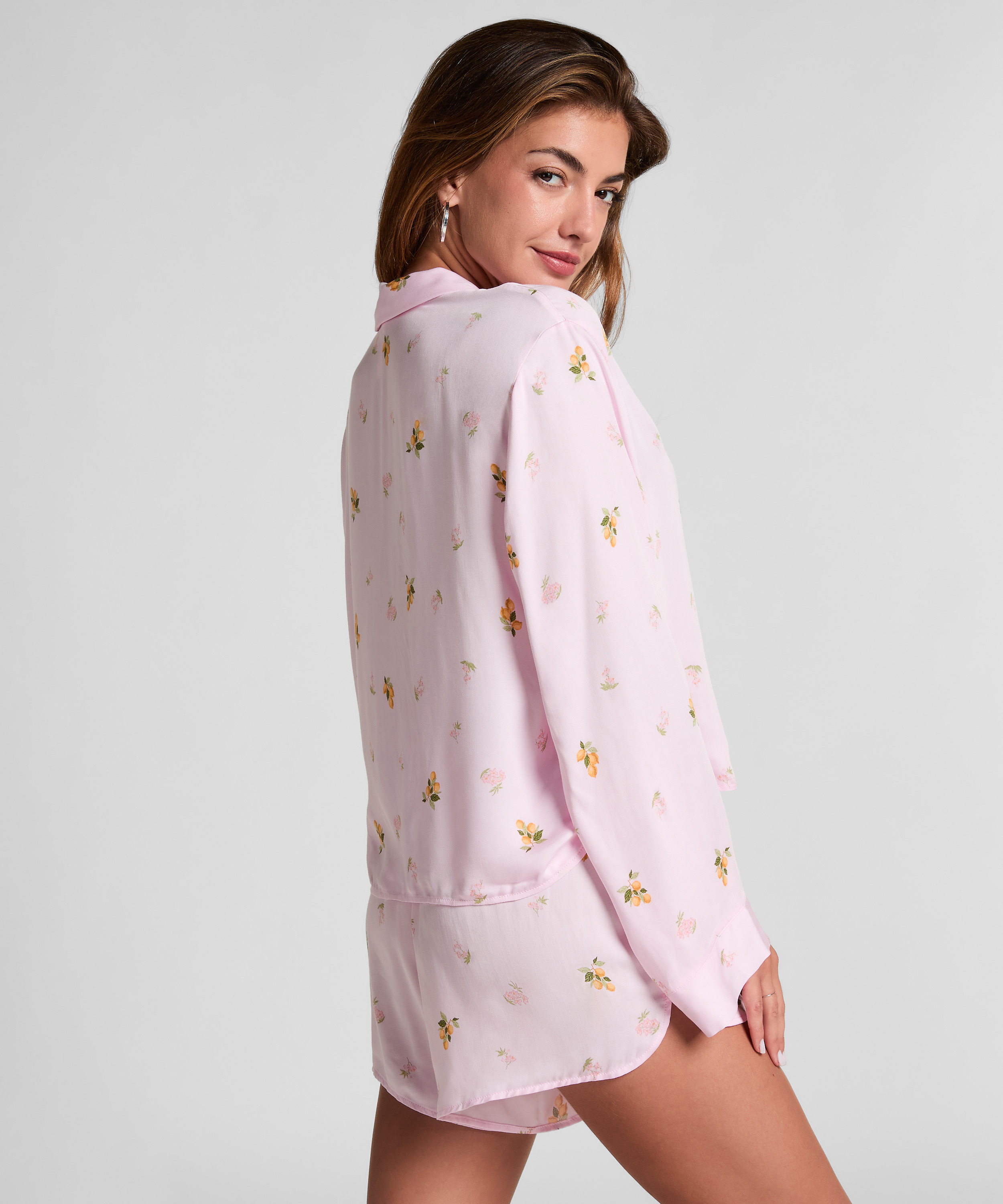 Short de pijama, Rose, main