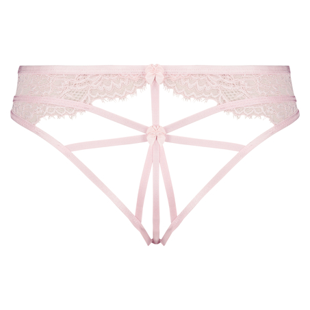 Slip br&eacute;silien ouvert Eve, Rose