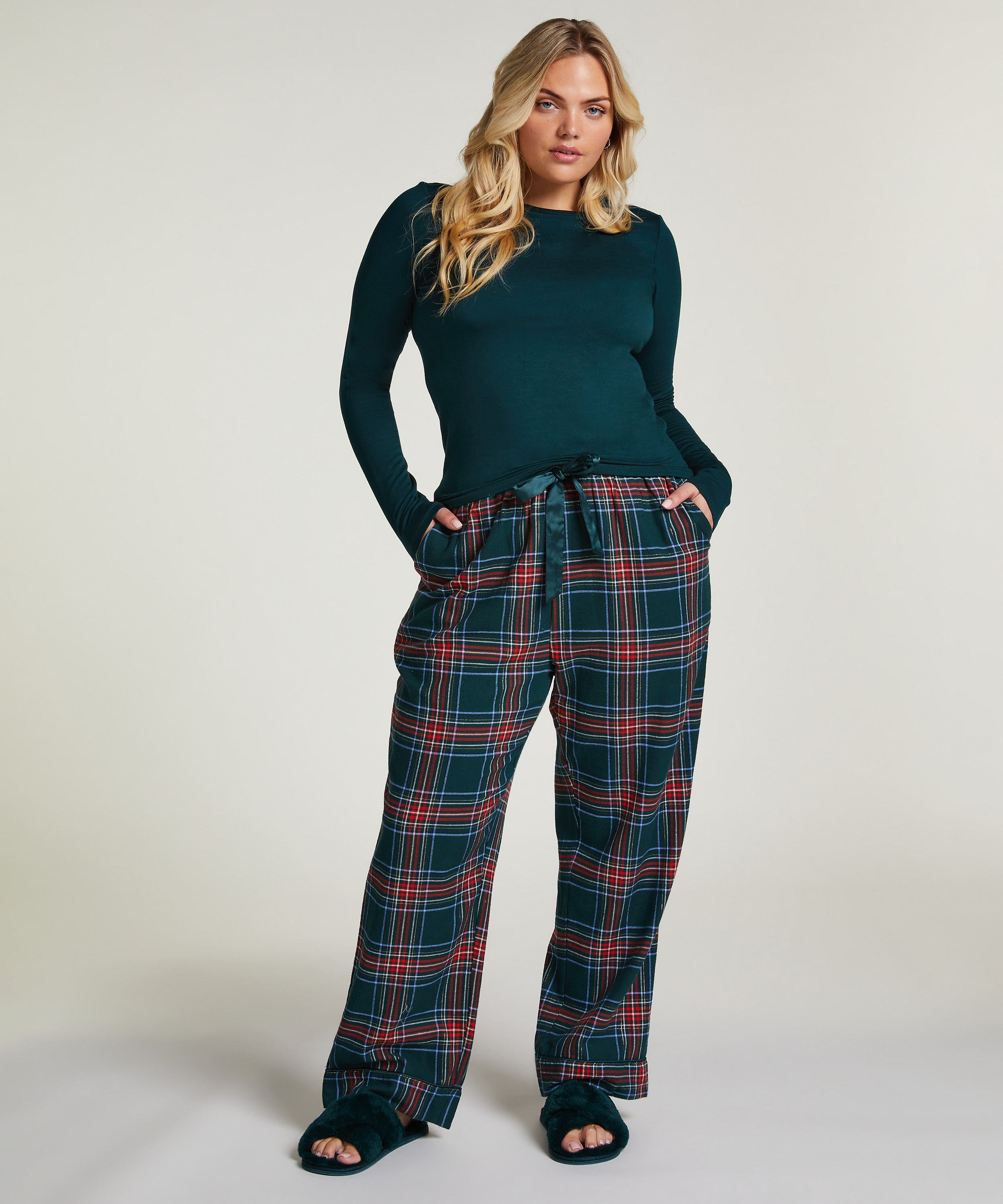 Pantalon de Pyjama Flanel, Vert, main