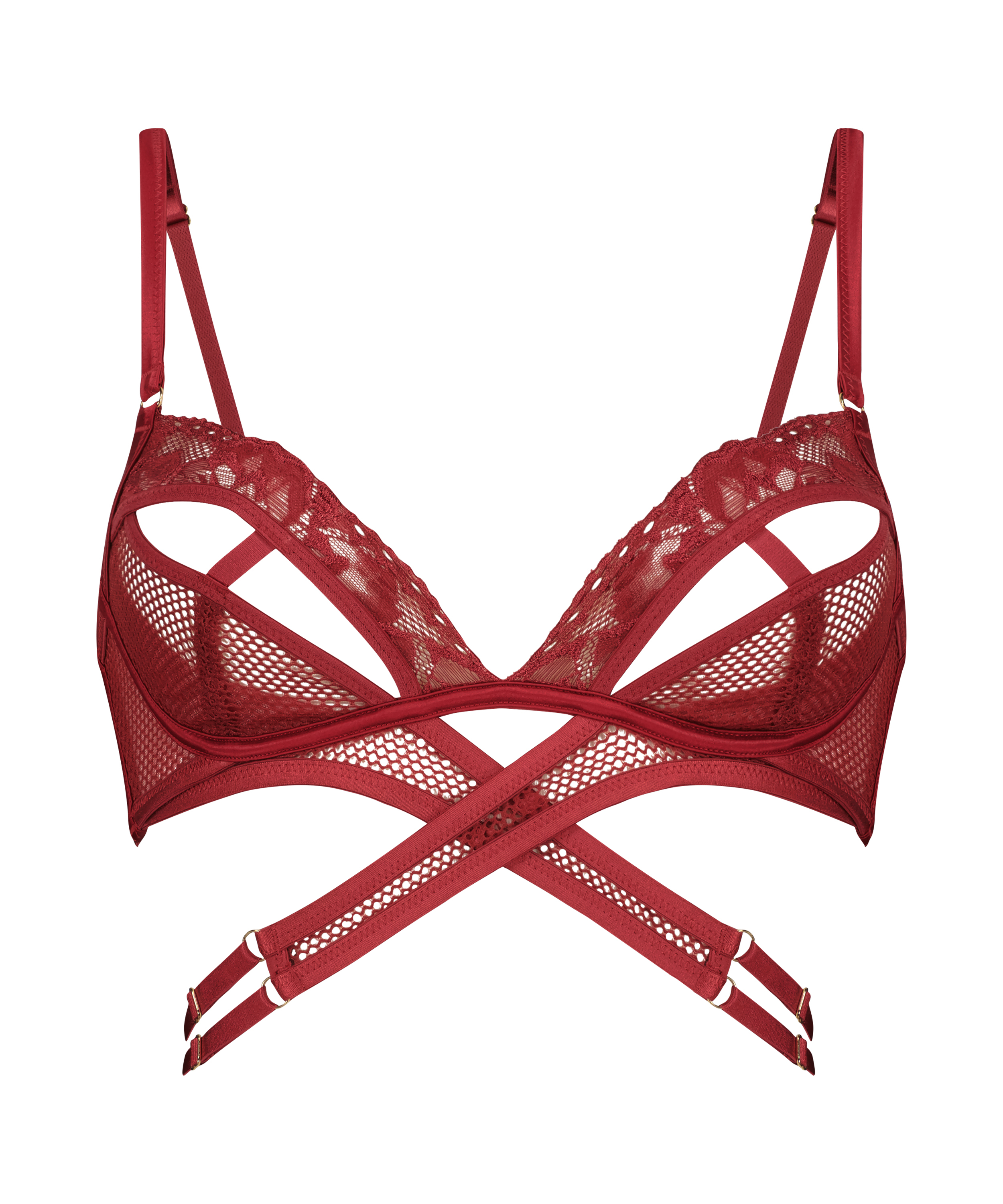 Brassi&egrave;re Pleasure, Rouge, main