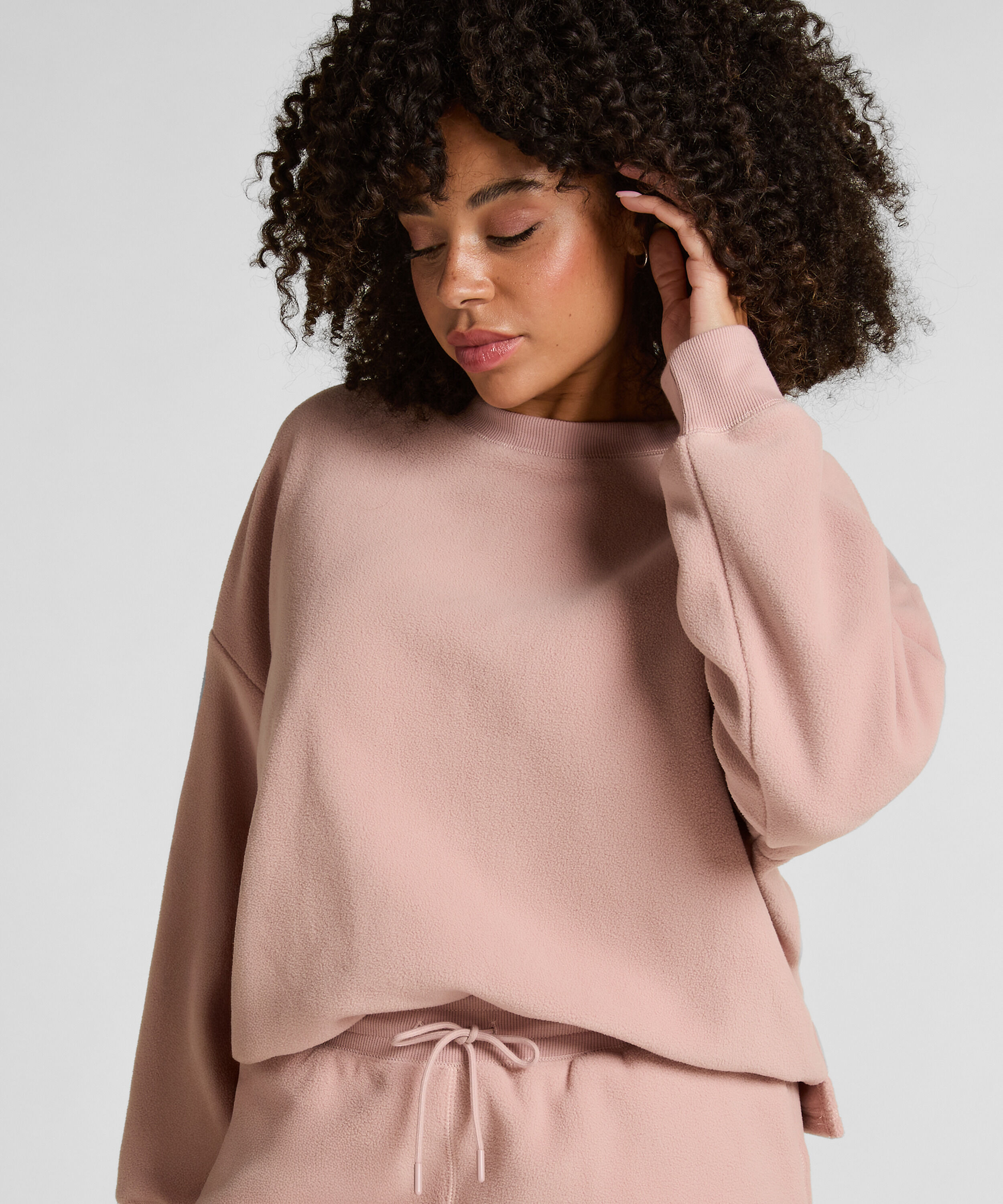 Sportliches Top Fleece, Rose