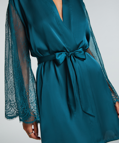 Kimono Satin, Blau