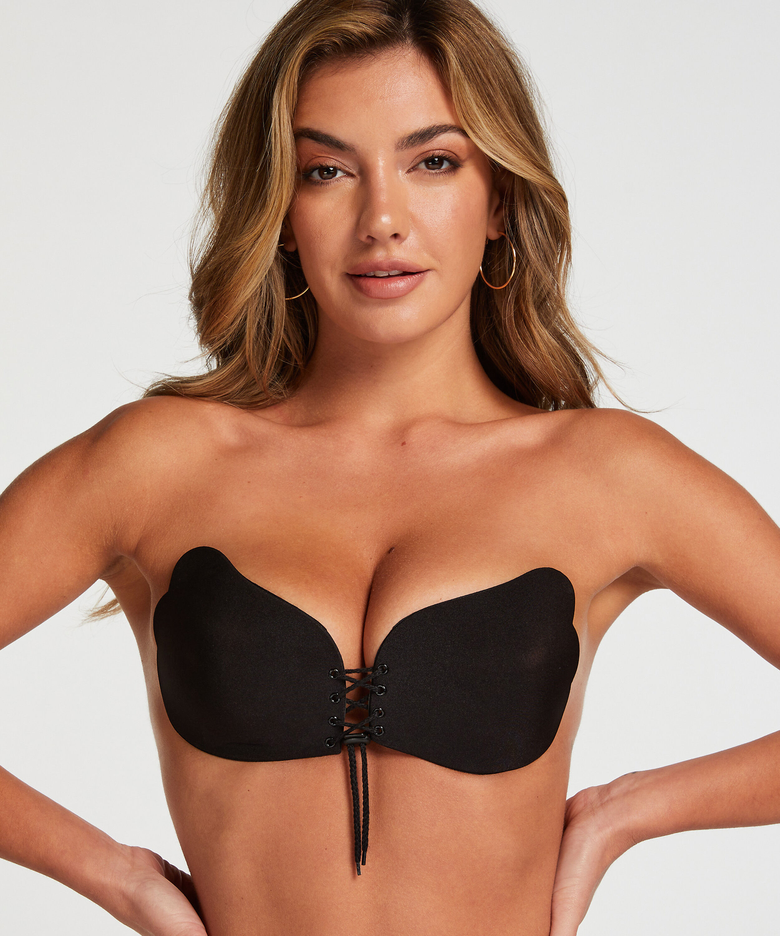 Soutien-gorge push-up autocollant, Noir