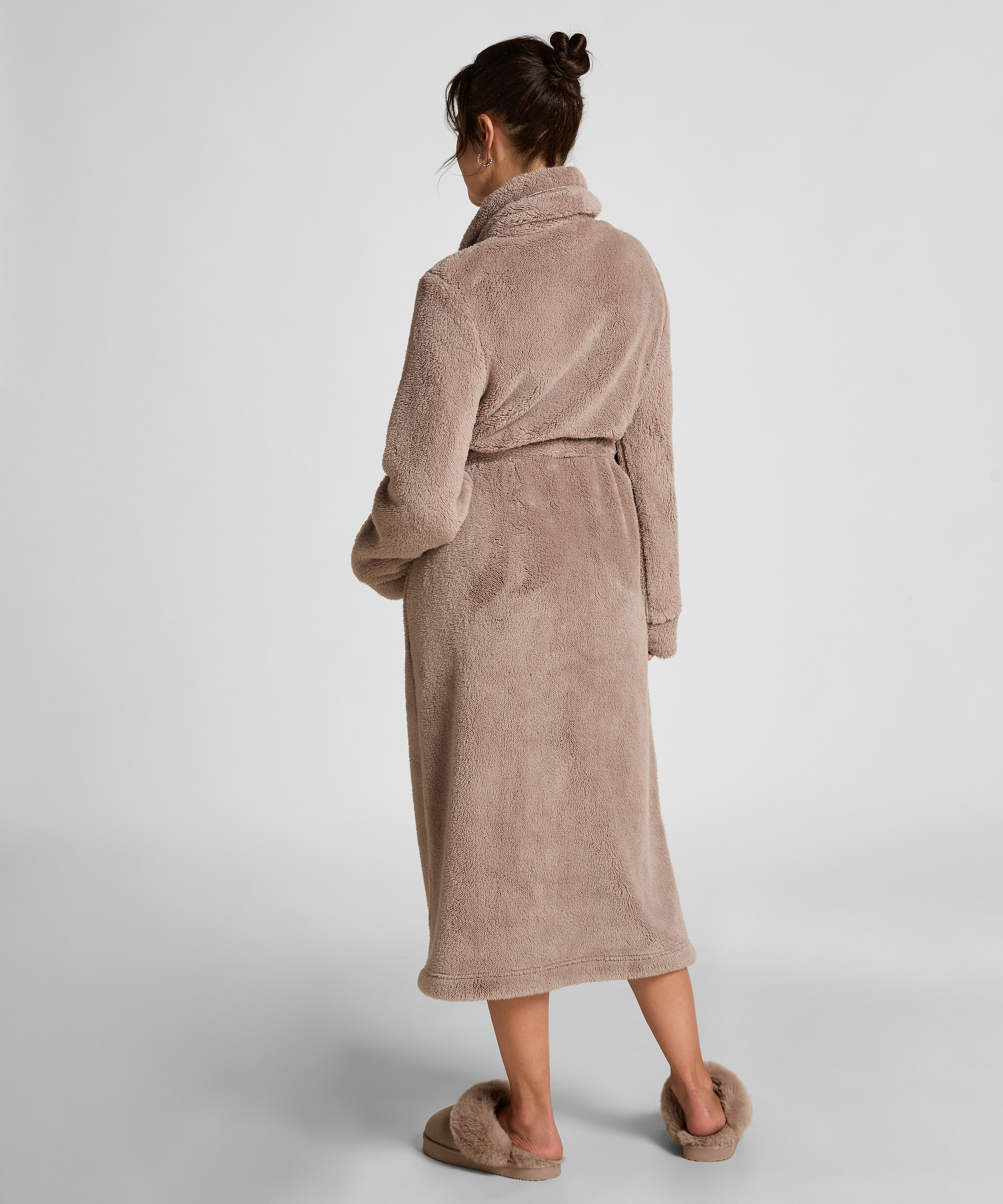 Bademantel Fleece, Beige, main