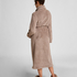 Bademantel Fleece, Beige