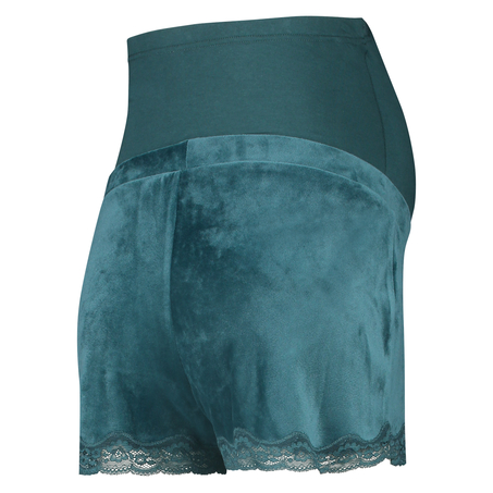 Schwangerschafts-Shorts Velours, Blau