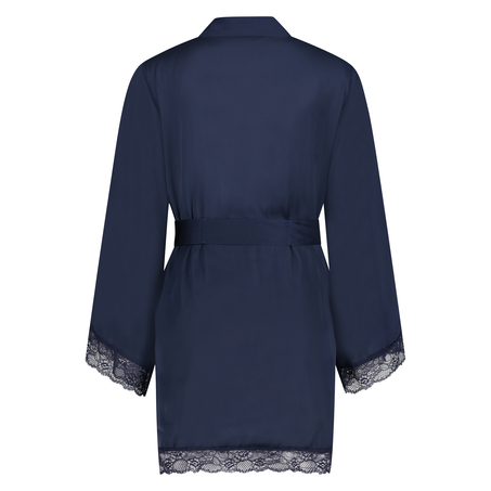 Petite Kimono Satin Meili, Blau