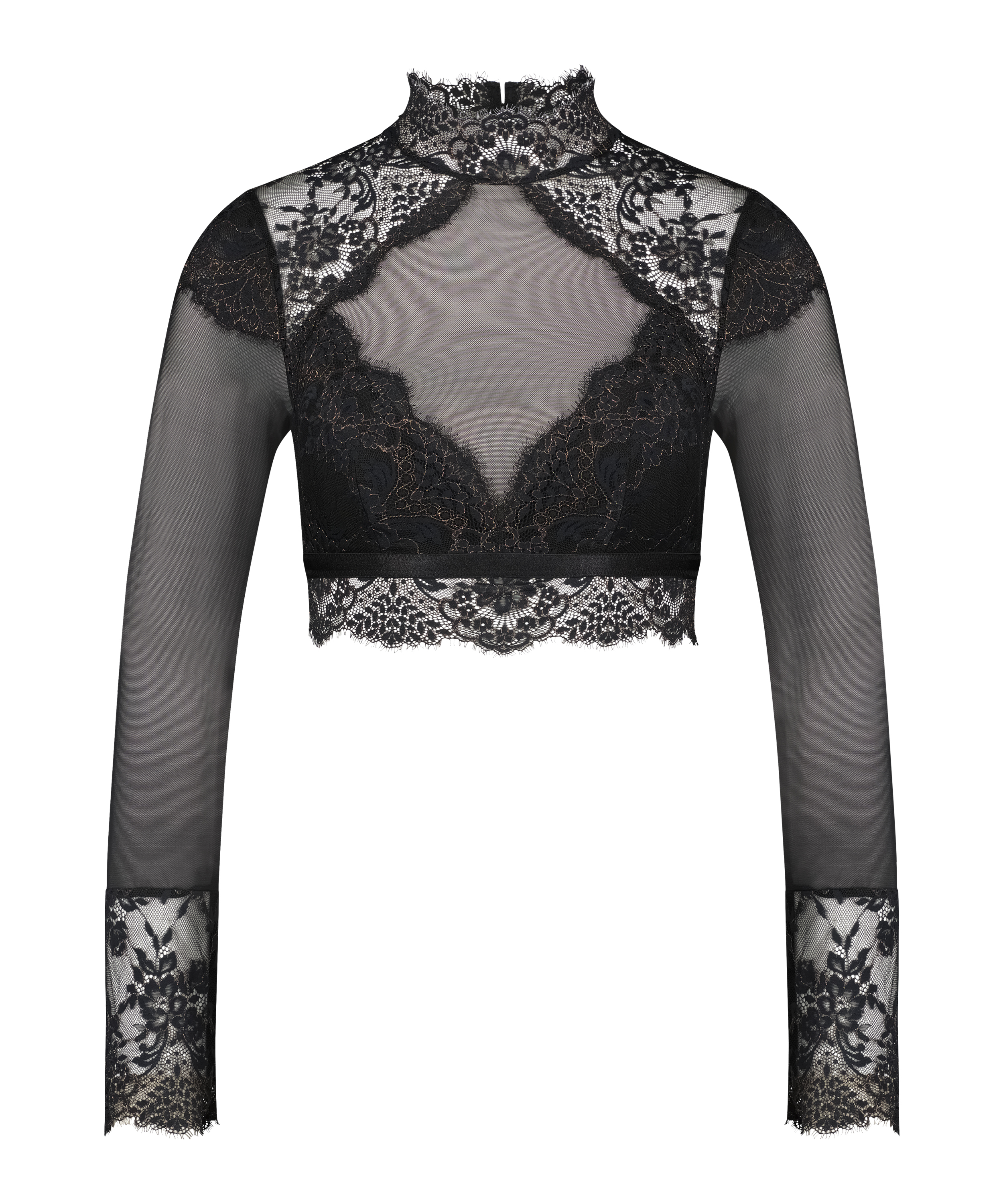 Bralette langärmlig Cynthia, Schwarz, main