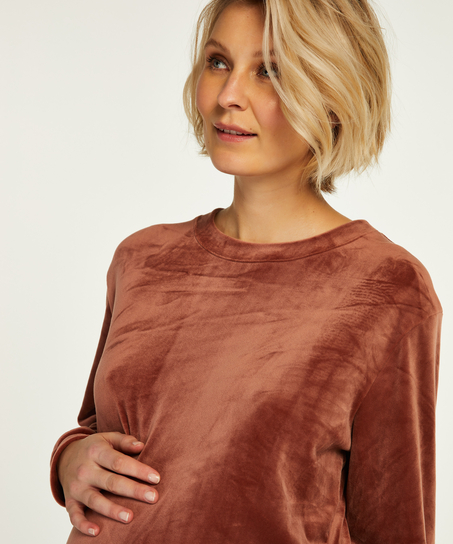 Top de grossesse en velours, Rose
