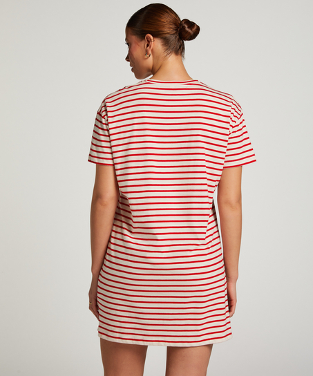 Nachthemd Rundhalsausschnitt, Rot