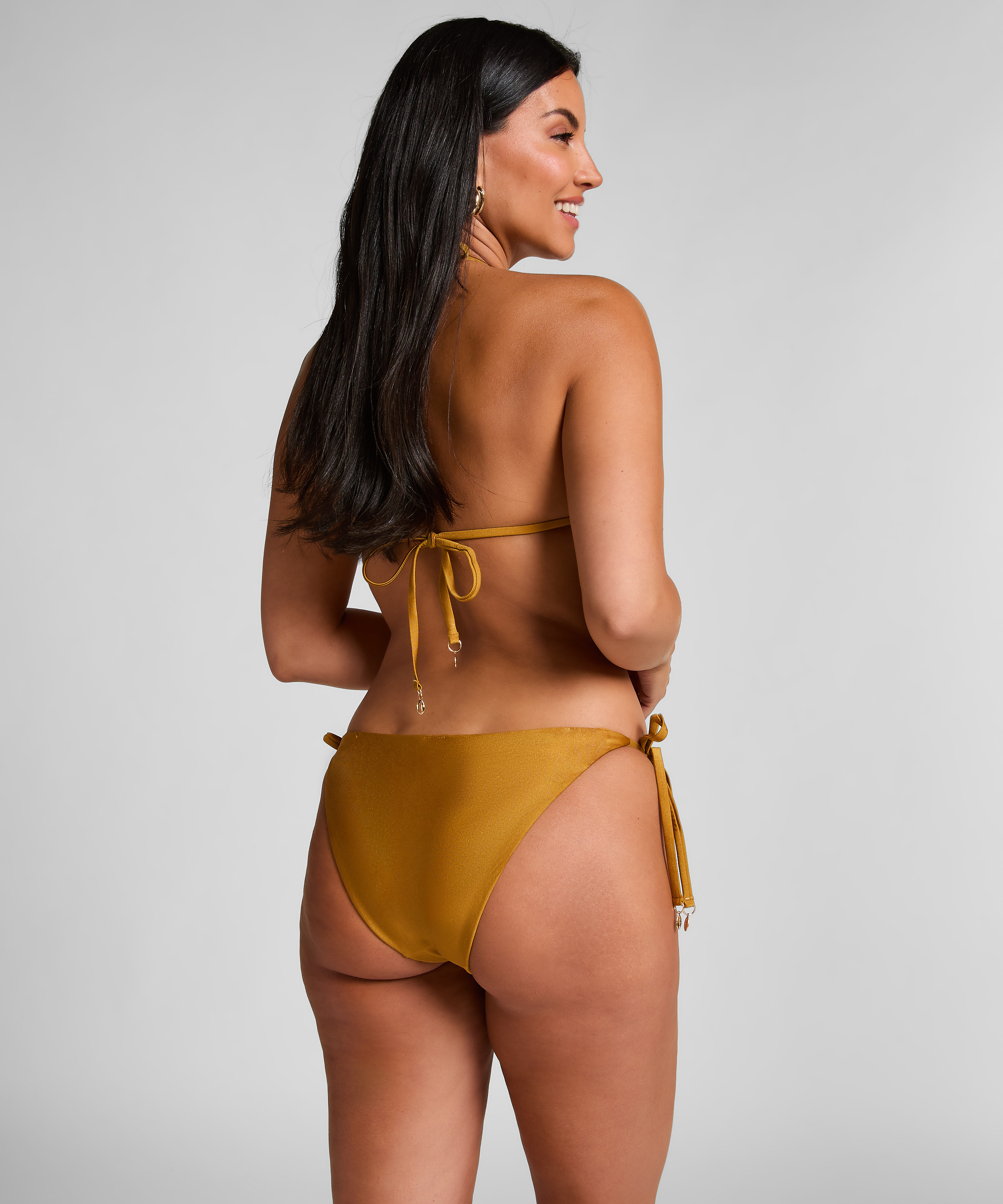 Triangel-Bikinioberteil Boho, Gelb, main
