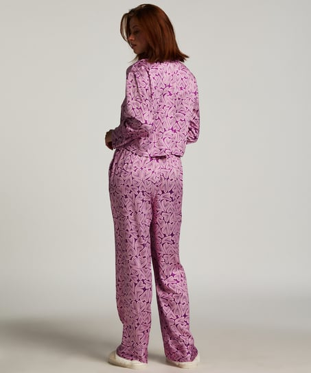 Langarmjacke Satin, Lila