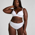 Culotte brésilienne jambe haute coton, Blanc