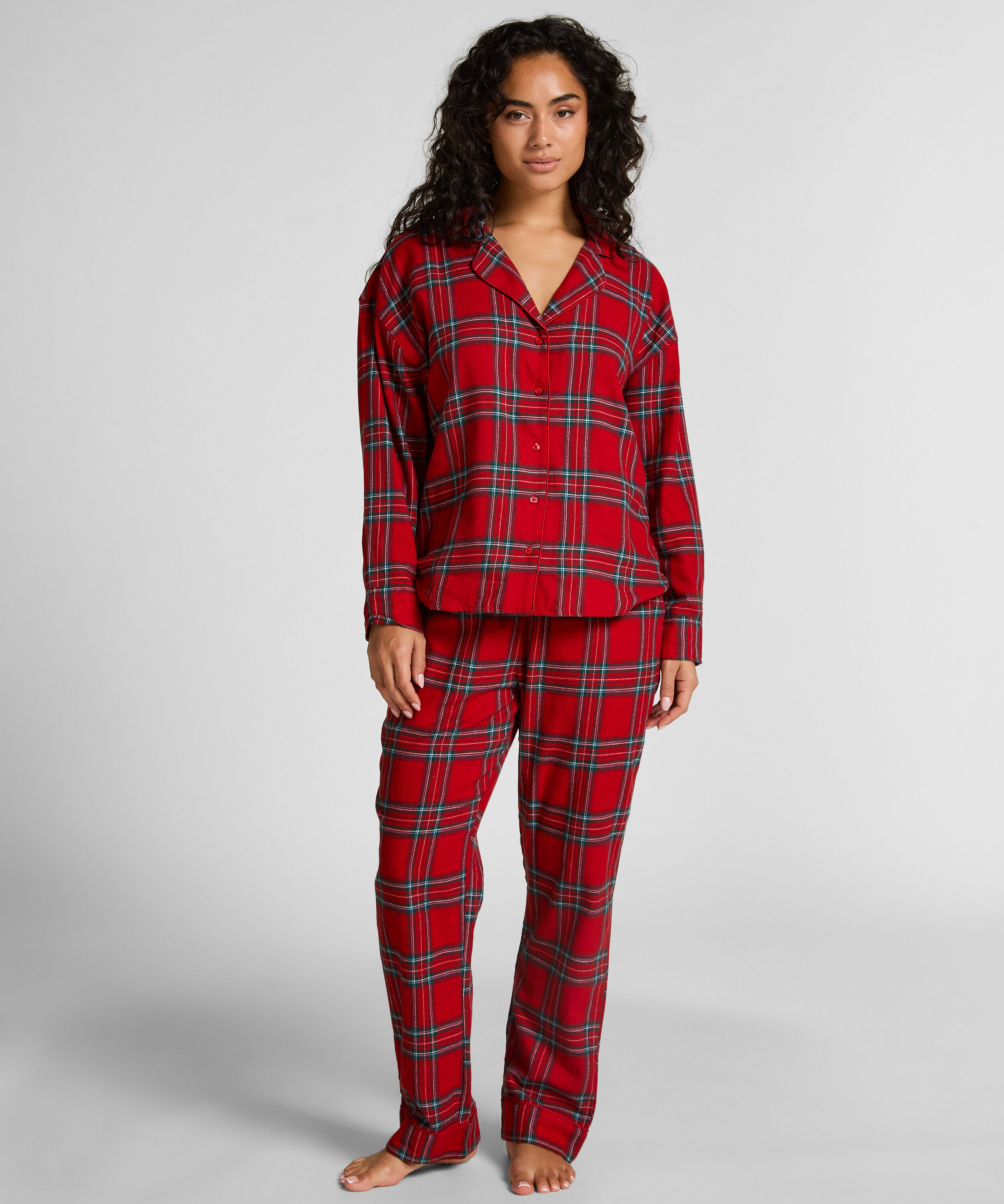 Haut de Pyjama Flanel, Rouge