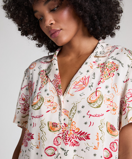 Veste en satin, Blanc